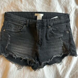 H&M Black Denim Shorts